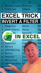 Excel filtering tip: Invert results by font color