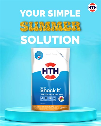 When your pool starts looking green and you want something that just works so you can get back to swimming, not stressing. 😎 That’s why HTH Shock It is your simple solution for a sparkling clear pool all summer! It kills bacteria and algae fast, gets your chlorine levels back on track and is perfect after storms, rainy days, or when you’ve had a busy pool day. Simple, effective and trusted by pool owners all over South Africa. | HTH South Africa