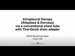 admin alteplase and dornase drain conventionel with thalquick E 2022 11 18