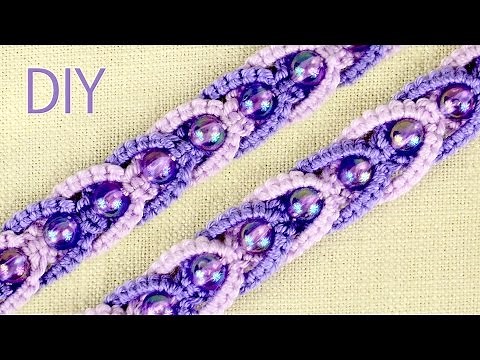 DIY Intertwining Macramé Bracelet with Beads (Tutorial)