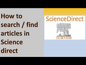 How to find and access articles on science direct