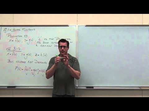 Calculus 3 Lecture 12.1: An Introduction To Vector Functions