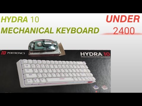 Portronics Hydra 10 Mechanical Wireless Gaming Keyboard with Bluetooth 5.3 + 2.4 GHz