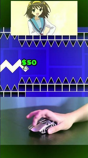 AUTOCLICKER vs MOVING WALL in Geometry Dash! #geometrydash #gd #shorts