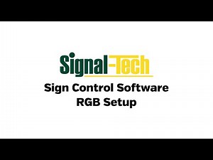 SIgnal-Tech Sign Control Software RGB Setup