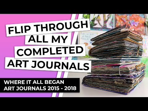 Mixed Media Art Journal Flip Through | Talking