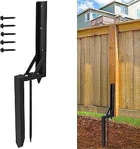 1PCS Fence Post Repair Kit Heavy Duty Fixer Anchor Ground Spike, Fence Post Support Stake for Repairing Damaged Fence Gate Posts Sign Posts or Mailbox
