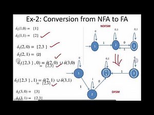 📘 NFA to DFA Conversion | Step-by-Step Example with Diagram | Automata Theory| Example 2