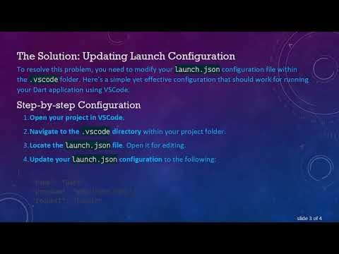 Troubleshooting Dart in Visual Studio Code: Fixing Missing Files Error