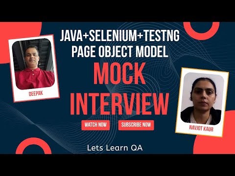 Mock Interview for Automation Testing (Selenium Java TestNG POM)