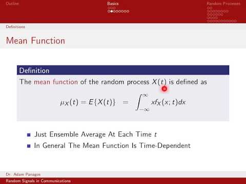 Random Processes - 02 - Definitions (Part 1)