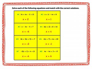 Solving Multi-Step Equations