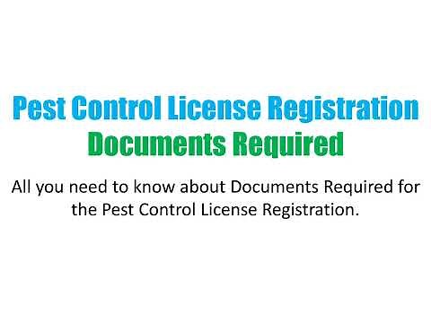 Pest Control License Registration Documents Required