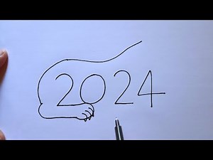 Lion Drawing With 2024 Number | Lion Drawing Sketch Easy