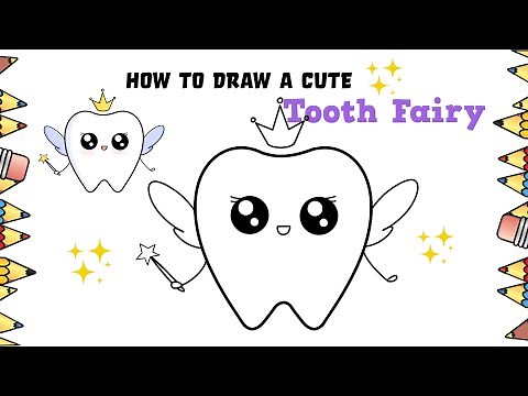 How To Draw A Cute Tooth Fairy [Easy and Step by Step]
