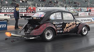2276cc EFI Nitrous Powered '65 VW Beetle at Santa Pod Raceway