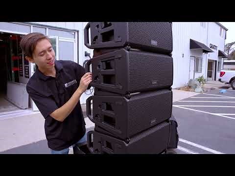 QSC L Class LA 108 Line Array Ground Stack Setup