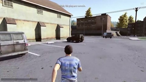 H1Z1 battle royale - Truck parkour & walking into the wrong house!
