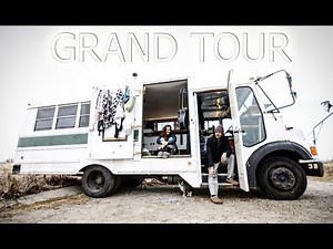 SHORT BUS CONVERSION TINY HOUSE TOUR!