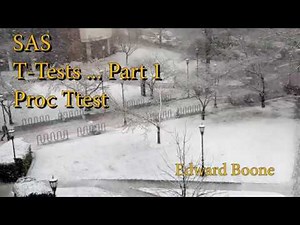 SAS T-tests... Part 1 (PROC TTEST)