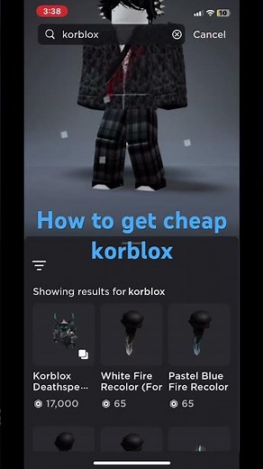 How to get cheap korblox