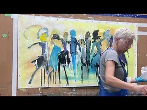 How I paint a loose abstract figure painting.