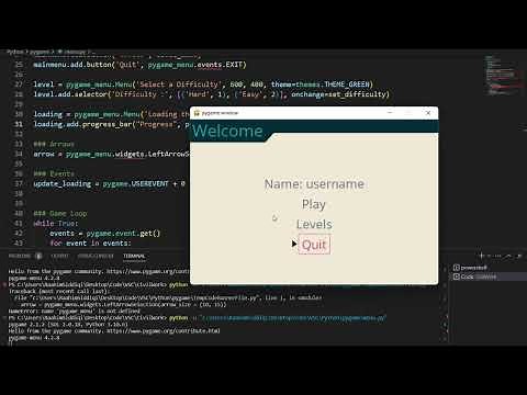 Creating a Menu System in Pygame (The easy way)
