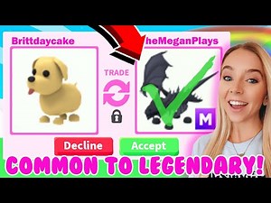 COMMON to *LEGENDARY* Trading Challenge with FISHYBLOX! (Adopt Me)