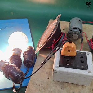 how i make 240v 1700w free energy generator usping powerful speakers and motor | Creative Own