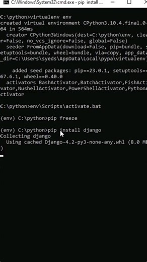 How to install django!! #shorts #python #programming #code