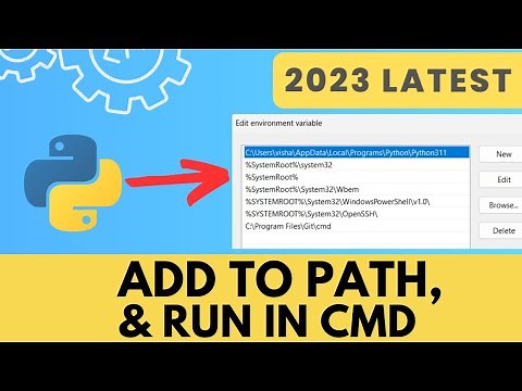 Add Python to Path Environment Variable - Windows 10