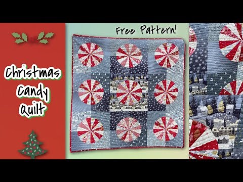Christmas Peppermint Candy Quilt! Let's Make a Christmas Quilt! Free Quilt Pattern