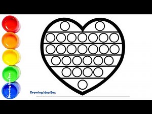 Let’s Draw a Heart Pop It! ❤️🎨 | Easy Pop It Drawing for Kids | Yup Yup Go