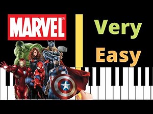 MARVEL STUDIOS - OPENING | VERY EASY Piano Tutorial