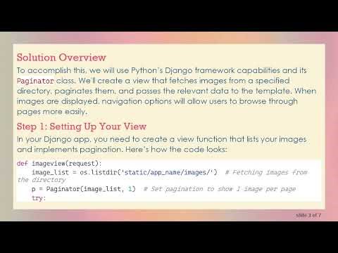 How to Display Images One Per Page in Django Using Pagination