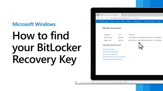 Find your BitLocker recovery key