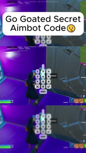 Go Goated Secret Aimbot code 🤫 #fortnitemultiplayer #fortniteclips #fortnite #fortniteshorts