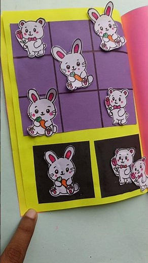 ✨ XO Game Craft | Gamebook Craft Series Part – 6 | Easy DIY craft Tic Tac Toe from paper #shorts