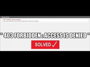 How to solve when some users receive a '403 Forbidden : Access is denied' when accessing a webpage.