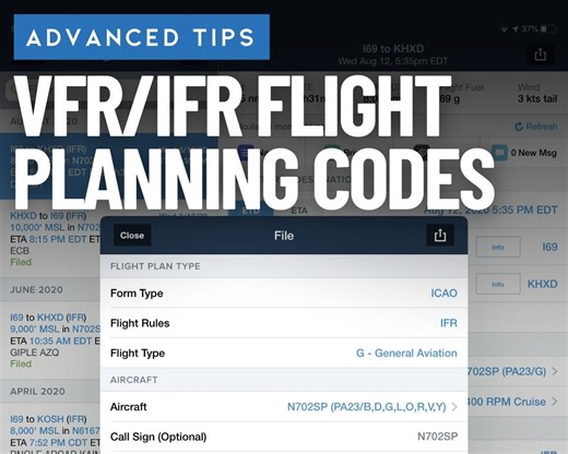 How to set up aircraft equipment codes in aviation apps to file VFR/IFR flight plans - iPad Pilot News