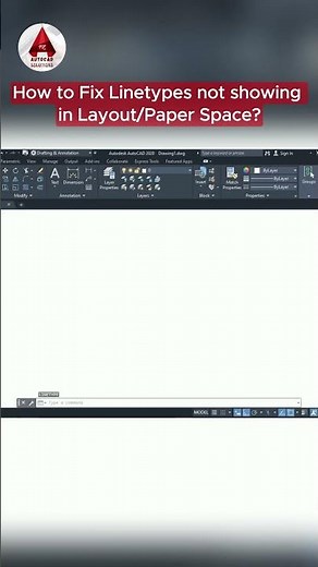 How to Fix Linetypes not showing in Layout/Paper Space? |#autocadtips |#shorts