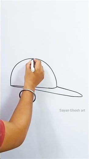 How to Draw a Cap 🧢 | Simple Drawing Tutorial #shortsfeed #shorts #art #drawing