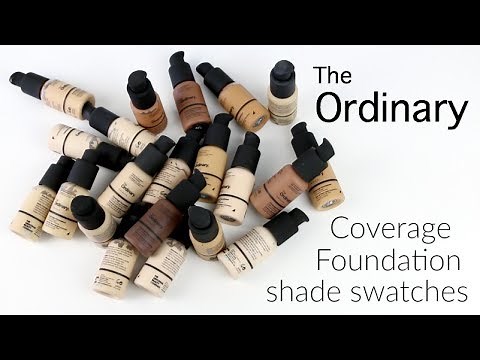 GET SWATCHED - The Ordinary Coverage Foundation shade swatches