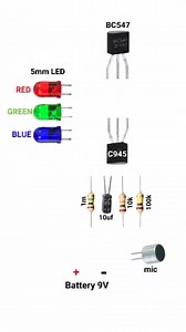 Music Reactive LED Light Circuit #reels #electronics #diy | RG Electric