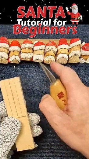 Whittling A Santa For Beginners short #whittling #caricaturecarving #diywood