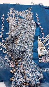 1.9K views · 13 reactions | FOR ORDER: DM OR +923402197127 DRESS CODE: ROYAL BLUE PRICE: 11000 PKR FREE DELIVERY FABRIC: NET DUPATTA: NET WORK: THREAD, PEARLS, SEQUENCE, HAND WORK,3D FLOWERS LENGTH: 42 INCHES APPROX WIDTH: 30 INCHES APPROX OTHER QUERIES: +923363171853 | Designs Now | Facebook