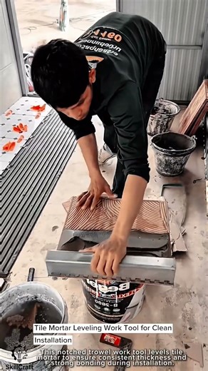 Tile Mortar Leveling Work Tool for Clean Installation #worktool