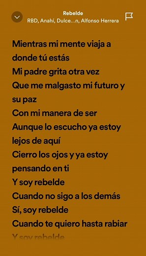 RBD Lyrics no TikTok