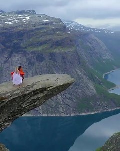 115K views · 1.6K reactions | A beautiful but terrifying view from Trolltunga, Norway. © Instagram @spectacularnorway | British Vogue | Facebook