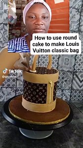 How to use round cake to make Louis Vuitton classic bag | Irresistiblecake/funnyv